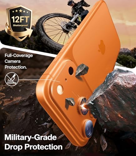 TORRAS for iPhone 17 Pro Max Camera Lens Protector, Cosmic Orange, 1 Pack | One-Piece Camera Protection, Full Camera Island Coverage, 1:1 Invisible Fit, Metal Frame & 9H+ Glass, 12FT Drop Protection