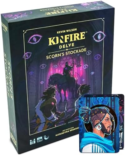 Kinfire Delve: Scorn’s Stockade – Solo or 2-Player Tactical Card and Dice Game, Battle Illusions, 60+ Min Gameplay – Replayable Adventure – Ages 14+ (Part of the Kinfire Universe: 5 Standalone Games)
