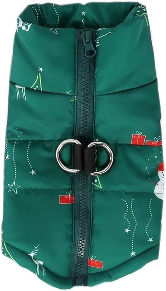 Winter Waterproof Windproof Dog Jacket - Warm Vest Coat for Small & Medium Dogs - Not Suitable for Big Dogs - Santa in G