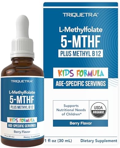 Organic Kids Methylfolate + Methyl B12 Cofactor - Organic Berry Flavor ...