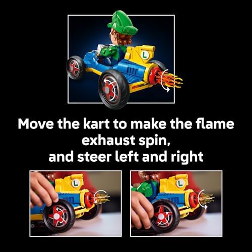 LEGO Mario Kart - Luigi & Mach 8 - Building Set for Adults, Ages 18+ - Nintendo Collectible for Fans - Gift for Men & Women - Bedroom or Bookshelf Decor - 72050