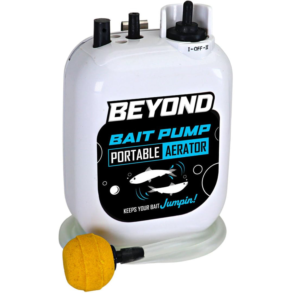 Beyond Fishing Bait Pump Portable Live Bait Aerator for Fish, 2-Speed Battery Powered Fishing Bubbler for Minnow Bucket
