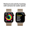 Apple Watch Series 10 [GPS + Cellular 42mm case] Smartwatch with Gold Titanium Case with Gold Milanese Loop. Fitness Tracker, ECG App, Always-On Retina Display, Carbon Neutral