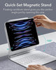 ESR iPad Air 11 Inch Case with Keyboard (M3,2025/M2,2024) & iPad Pro 11/Air 5/4 Gen Keyboard, Easy-Set Magnetic Stand, Portrait/Raised Modes, with Removable Protective Case, White【NOT for Pro 11 M4】