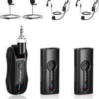 KIMAFUN Wireless 2.4G Lavalier Microphone, Lapel Mics Handheld Mic 2 in 1