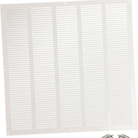 Steinberg14 White Vent Cover 18x18 (Duct Opening) with Mesh - Wall and Ceiling Ventilation Register - Metal Air Grille -