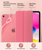 MoKo Case for New iPad (A16) 11th Generation 2025/ 10th Generation 2022, iPad 11 inch/ 10.9 inch Case with Soft TPU Translucent Frosted Back Cover, Auto Wake/Sleep, Support Touch ID, Watermelon