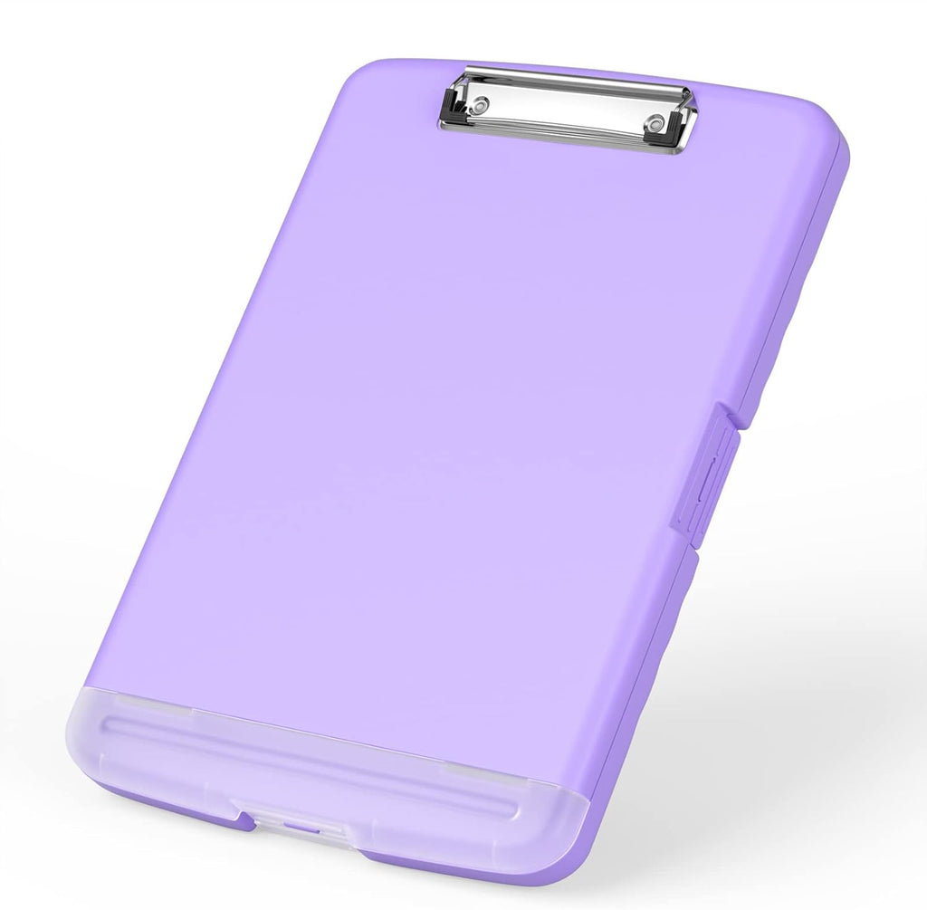 Rimilak Clipboard with Storage, 8.5 x 11'' High Capacity Clip Board, Purple