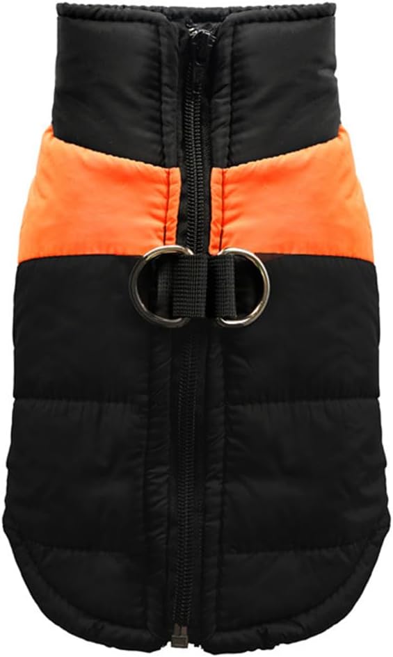 Winter Waterproof Windproof Dog Jacket - Warm Vest Coat for Small & Medium Dogs - Not Suitable for Big Dogs C-Tangerine
