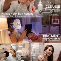 NEWKEY Sistema de terapia de fotones Newkey de luz LED, en 7 colores, para el cuidado de la piel facial y máscara de belleza