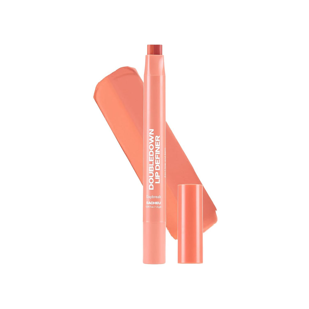 Sacheu DoubleDown Lip Definer, 2-in-1 Liner & Balm, Buildable, Daybreak