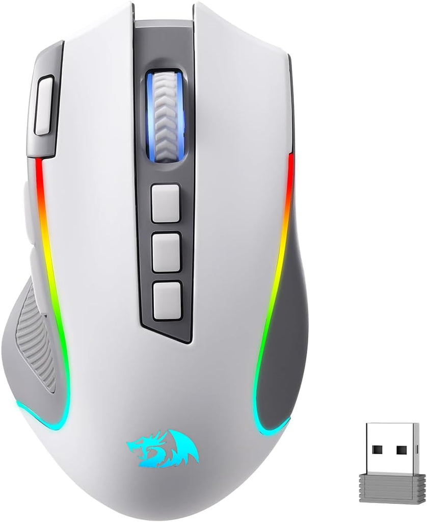 Redragon M612 Wireless RGB Optical Gaming Mouse 8000 DPI Remapping Keys
