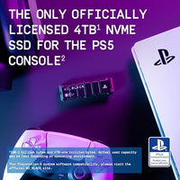 WD_BLACK 4TB SN850P NVMe M.2 SSD Officially Licensed Storage Expansion for PS5 Consoles, up to 7,300MB/s, with heatsink - WDBBYV0040BNC-WRSN,Black