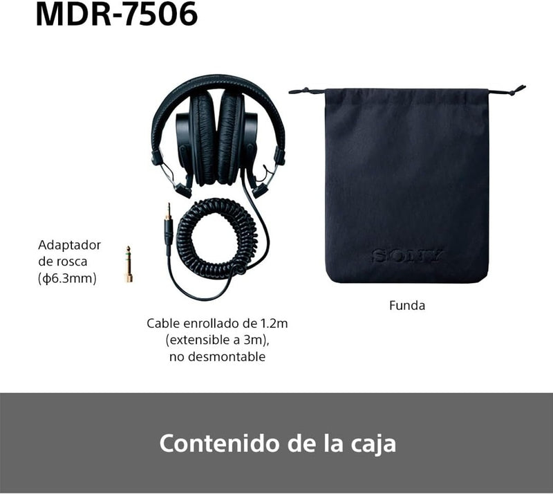 🎧✨ Escucha cada detalle como un profesional con Sony MDR-7506