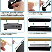 Under Desk Holder for Thunderbolt 4 Dock/Thunderbolt 3 Dock and Power Cable, Under Desk Iron Storage Rack for TS4 / TS3 Plus, No Drill, Easy Install with All Hardware Included