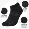 Mens 100% Cotton Ankel Socks, Athletic Cushioned Performance Running Moisture Wicking Breathable socks