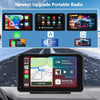 2025 Portable Wireless Carplay/Android Auto Screen for Car,7 Inch HD Touch Screen Car Play with Bluetooth,FM,Mirror Link for All Cars