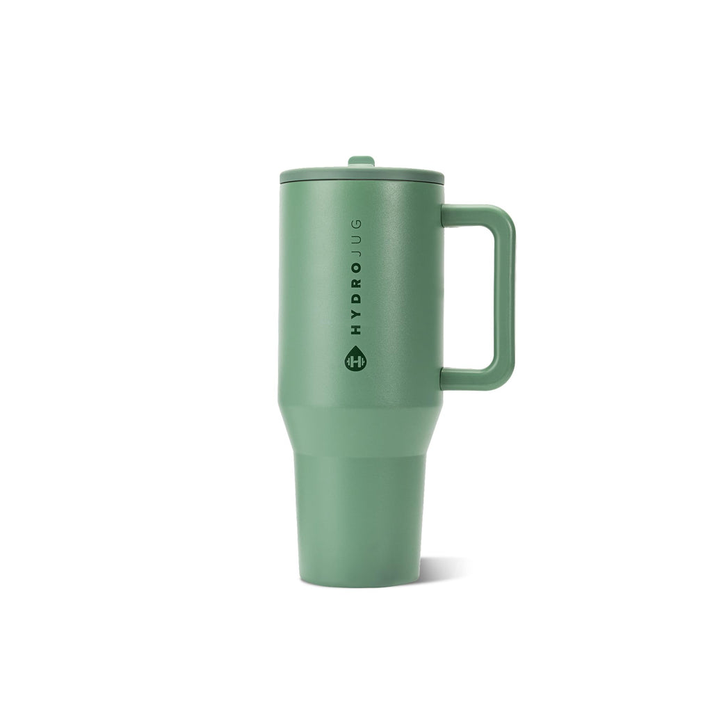 HydroJug Traveler 32oz, Insulated Tumbler with Handle & Straw, Sage