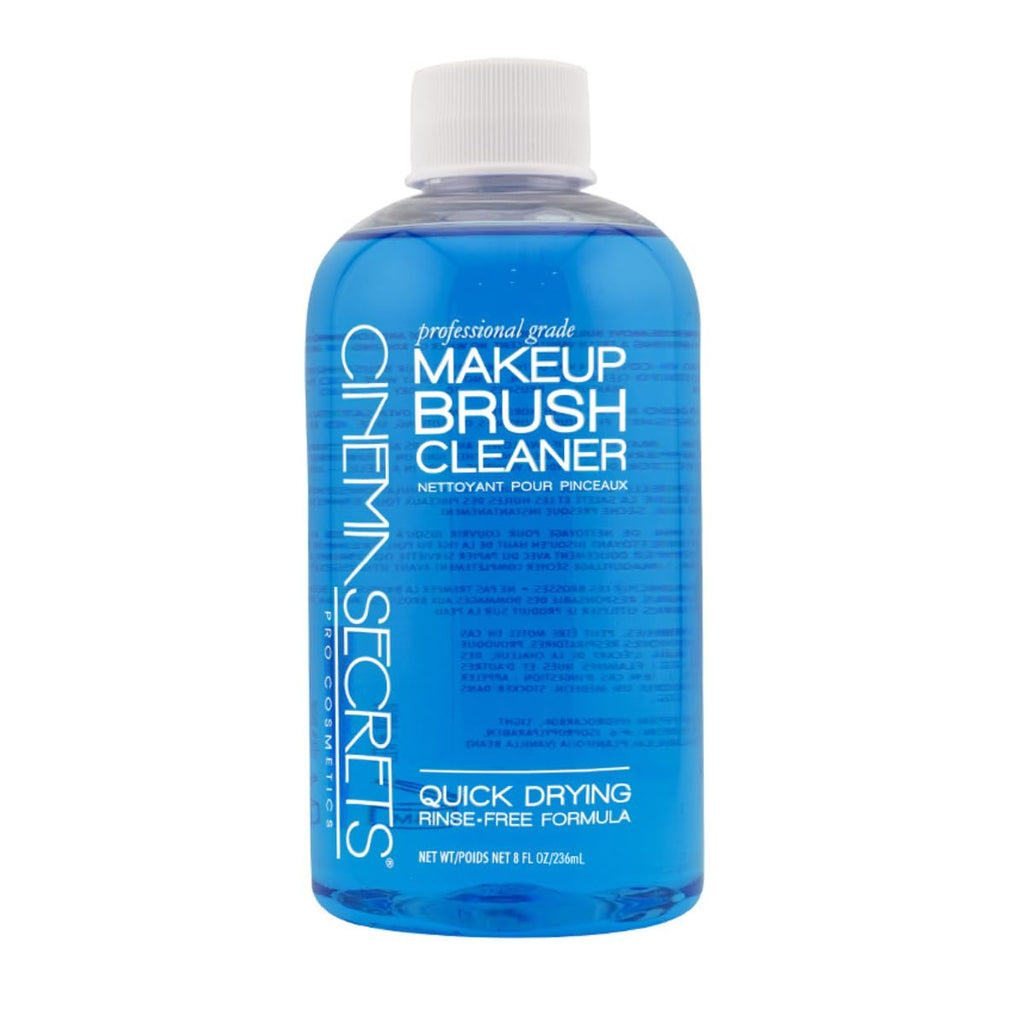 Cinema Secrets Original Blue Vanilla Makeup Brush Cleaner Solution - Professional Cleanser for Makeup Brushes - Quick-Drying, Rinse-Free Formula - Removes Stubborn Waterproof Make Up (8 fl oz) - 32 Fl Oz (Pack of 1)