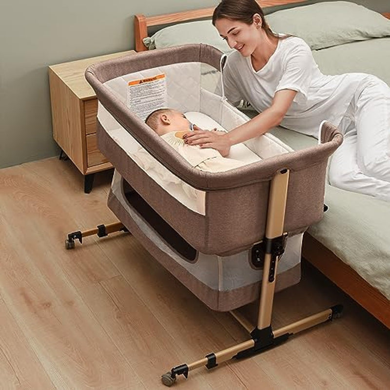 Ofertaza, Soobaby 3 in 1 Baby Crib, Bassinet Bedside Crib Adjustable