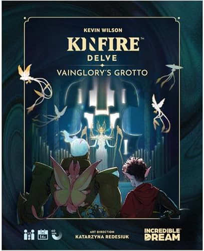 Incredible Dream Kinfire Delve: Vainglory’s Grotto – Solo or 2-Player Tactical Card and Dice Game – Puzzle-Focused Fantasy Adventure – 60+ Minute Gameplay – Compact, Replayable, Ages 14+