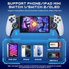 Wireless Phone Controller for iPhone/Android/Switch 1/2/OLED/iPad Mini With Hall Joystick, LED Mobile Gaming Controller for iOS Support Xbox, Steam Link, GeForce Now, Arcade,Call of Duty, Roblox