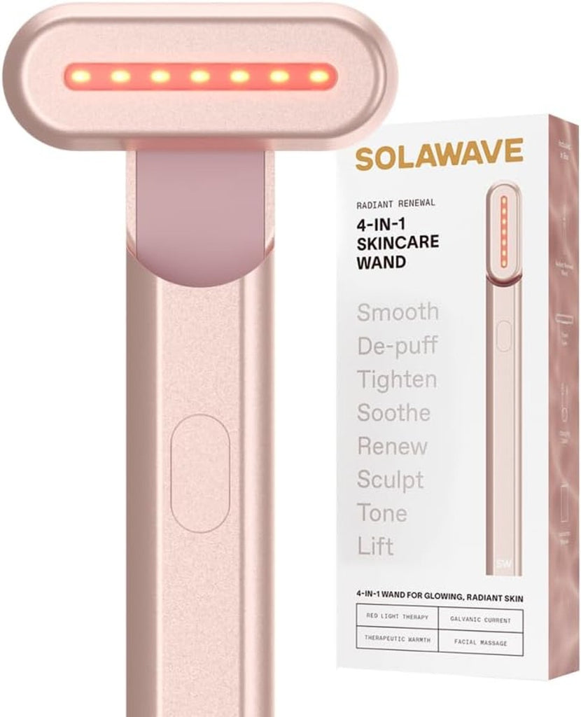 Solawave Varita de Terapia de Luz Roja 4 en 1 para Cara y Cuello
