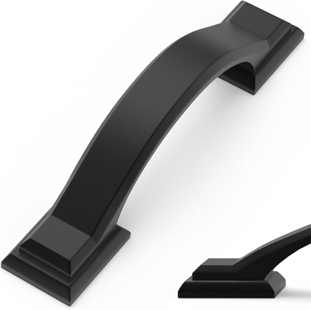 BUKOBYHE 30 Pack 2.5 Inch(64mm) Kitchen Cabinet Handles Matte Black Cabinet Pulls Zinc Alloy Drawer Pulls Solid Kitchen
