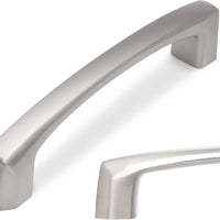 BUKOBYHE 10 Pack 3-3/4 Inch Kitchen Cabinet Handles Brushed Satin Nickel Cabinet Pulls Silver Drawer Pulls Zinc Alloy Ki