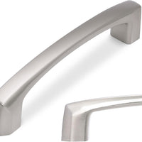 BUKOBYHE 10 Pack 3 Inch(76mm) Kitchen Cabinet Handles Brushed Satin Nickel Cabinet Pulls Silvery Drawer Pulls Zinc Alloy