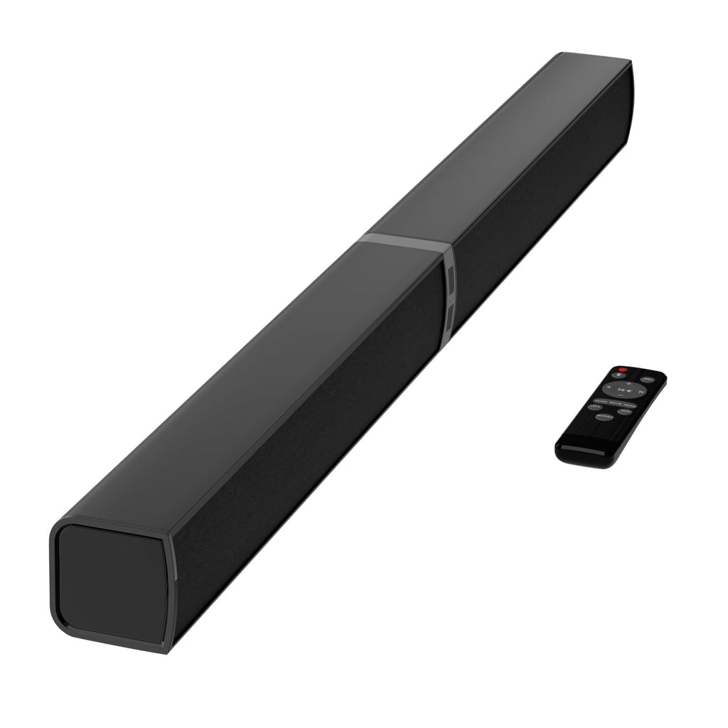 MZEIBO Sound Bar for Smart TV，80W Detachable Bluetooth Soundbar with Powerful Bass, 2-in-1 Home Theater Audio System, AR