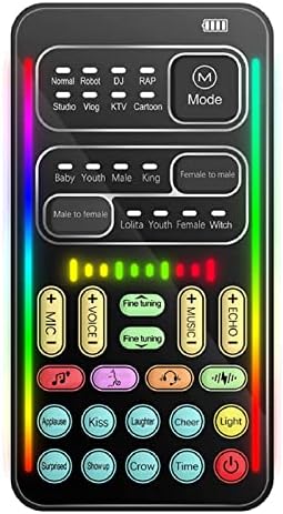 Portable Voice Changer, Handheld Microphone Voice Disguiser with 8 Sound Effects and Sound Changes, Mini Gaming Live Sou