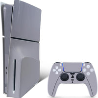 MightySkins Skin Compatible with PlayStation 5 Slim Disk Edition Bundle - Solid Gray | Protective, Durable, and Unique V