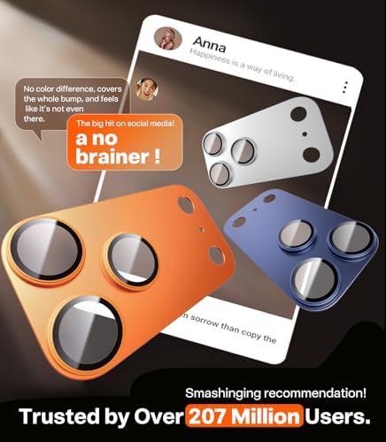 TORRAS for iPhone 17 Pro Max Camera Lens Protector, Cosmic Orange, 1 Pack | One-Piece Camera Protection, Full Camera Island Coverage, 1:1 Invisible Fit, Metal Frame & 9H+ Glass, 12FT Drop Protection