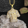 Soccer Jersey 10 Necklace, Number 10 Soccer Jersey Pendant Necklace, Titanium Steel Necklace Pendant, Football Gifts for Miami Fans