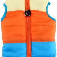MaruPet Winter Dog Vest - Windproof & Waterproof for Small/Medium Dogs, Warm Coat for Cold Weather, Apricot/Orange/Blue