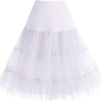 Bbonlinedress Womens White Petticoat 50s Rockabilly Half Slips White XL