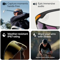 Amazon Oakley | Meta Vanguard with Meta AI, Audio, Photo, Video Compatibility - White, Prizm™ Sapphire