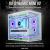 LIAN LI O11D MINI V2 Flow | Compact ATX Mid-Tower Airflow Computer Case | Panoramic View | High-Performance Airflow | Includes 5 x 120mm Reverse Blade Fans | Cable Management | White (O11DMIV2FW)