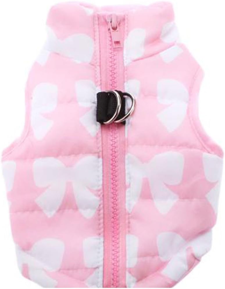 MaruPet Winter Warm Dog Vest - Windproof, Waterproof Coat for Small to Medium Dogs - Pink