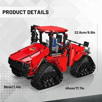 Mould King 18020 Tractor Building Set, Remote Control Crawler Tractors Toy with 4 Motors, Buildabe Farm Vehicle to Play, Construction Car Model for Adults, Ideal Gifts (1698 Pieces)