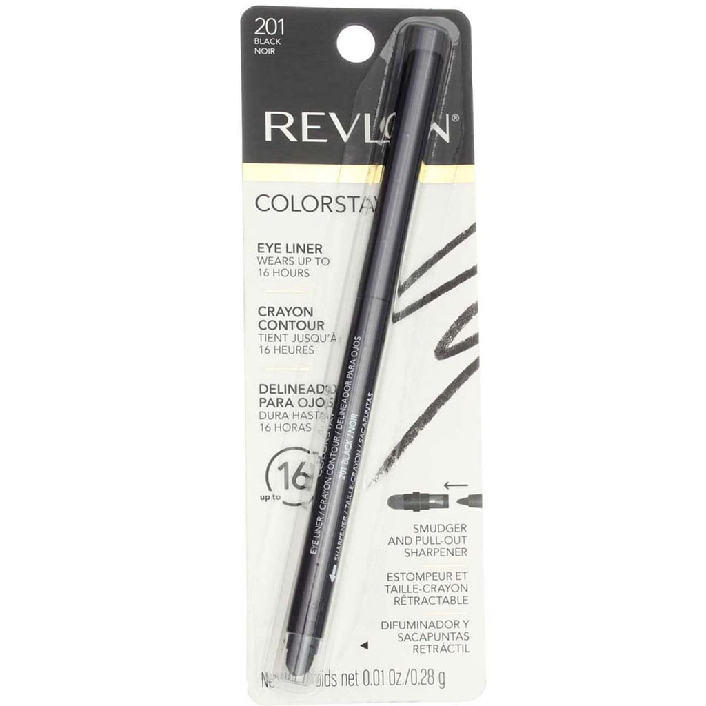 Revlon ColorStay Eyeliner Pencil, Black [201], 0.01 oz (Pack of 12) - Black Brown / 0.01 Ounce (Pack of 2)