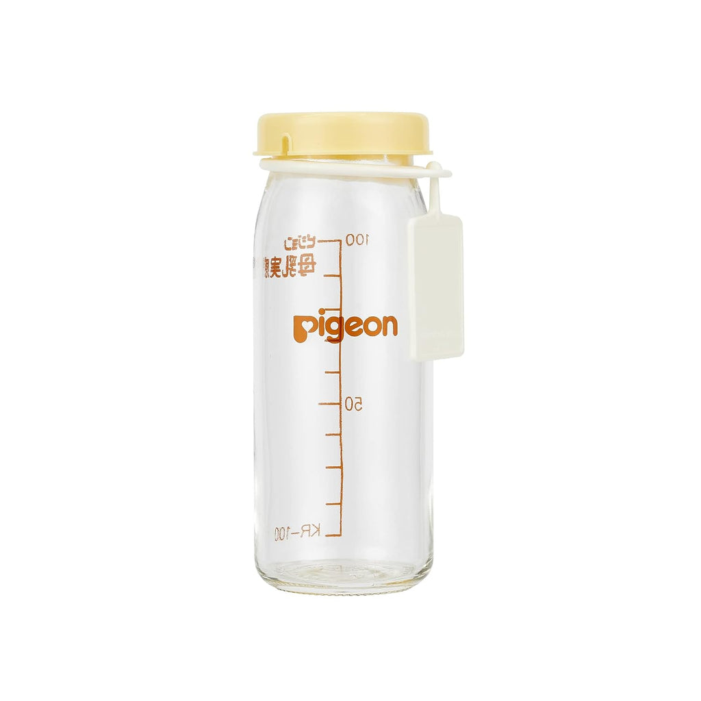Pigeon Glass Bottle with Lid and Name Tag, Not Including Nipple, 3.38 Oz