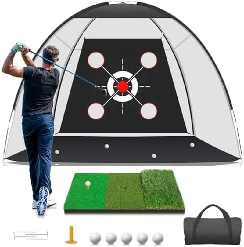 Ofertaza, KLAODOT Golf Net with Practice Mat,Golf Hitting