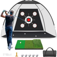 Ofertaza, KLAODOT Golf Net with Practice Mat,Golf Hitting