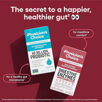 Physician's CHOICE Digestive Enzymes for Bloating & Digestion - Fast-Acting 16 Enzyme Formula with Organic Prebiotics & Probiotics for Gut & Digestive Health - Meal Time Discomfort Relief - 180 CT