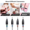 MelodySusie Ceramic Nail Drill Bit, 3/32'' (2.35mm) Professional Acrylic Nail File Flame Drill Bit for Manicure Pedicure Cuticle Gel Nail Polishing, Beginners Bits, Black, Series Bit-S, Fine
