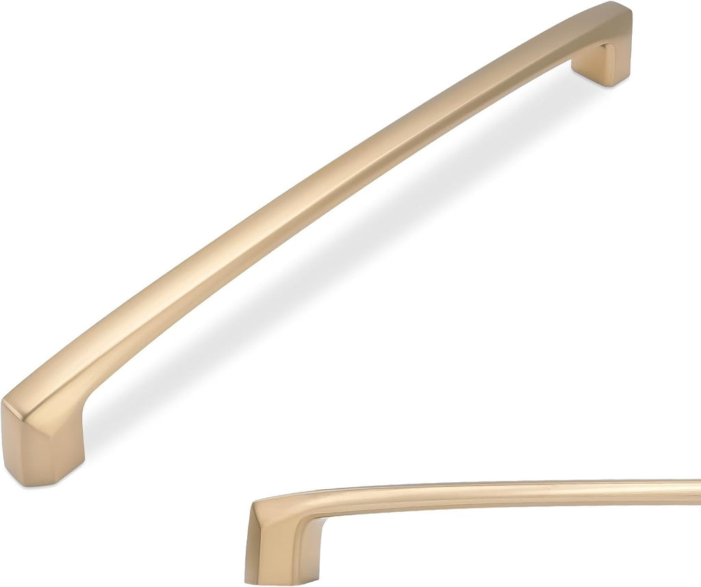 BUKOBYHE 6 Pack 7-1/2 Inch(192mm) Kitchen Cabinet Handles Champagne Bronze Cabinet Pulls Zinc Alloy Drawer Pulls Kitchen