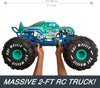 Hot Wheels RC Monster Trucks Mega-Wrex in 1:6th Scale, Extra Large Remote-Control Toy Truck, More Than 2ft Long