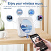 CD Player Portable Bluetooth 5.1 Desktop CD Player with HiFi Sound Speakers,Remote Control,Dust Cover,LED Display,Boombox FM Radio,USB/AUX for Home,Kids (White)